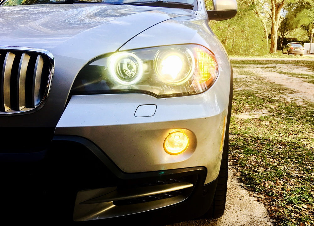 H11 Halogen Yellow Fog Lights Kit - Compatible with BMW E84 X1, E83 X3, E70 X5 - Durable Complete Replacement Set for Enhanced Visibility in Rain & Fog