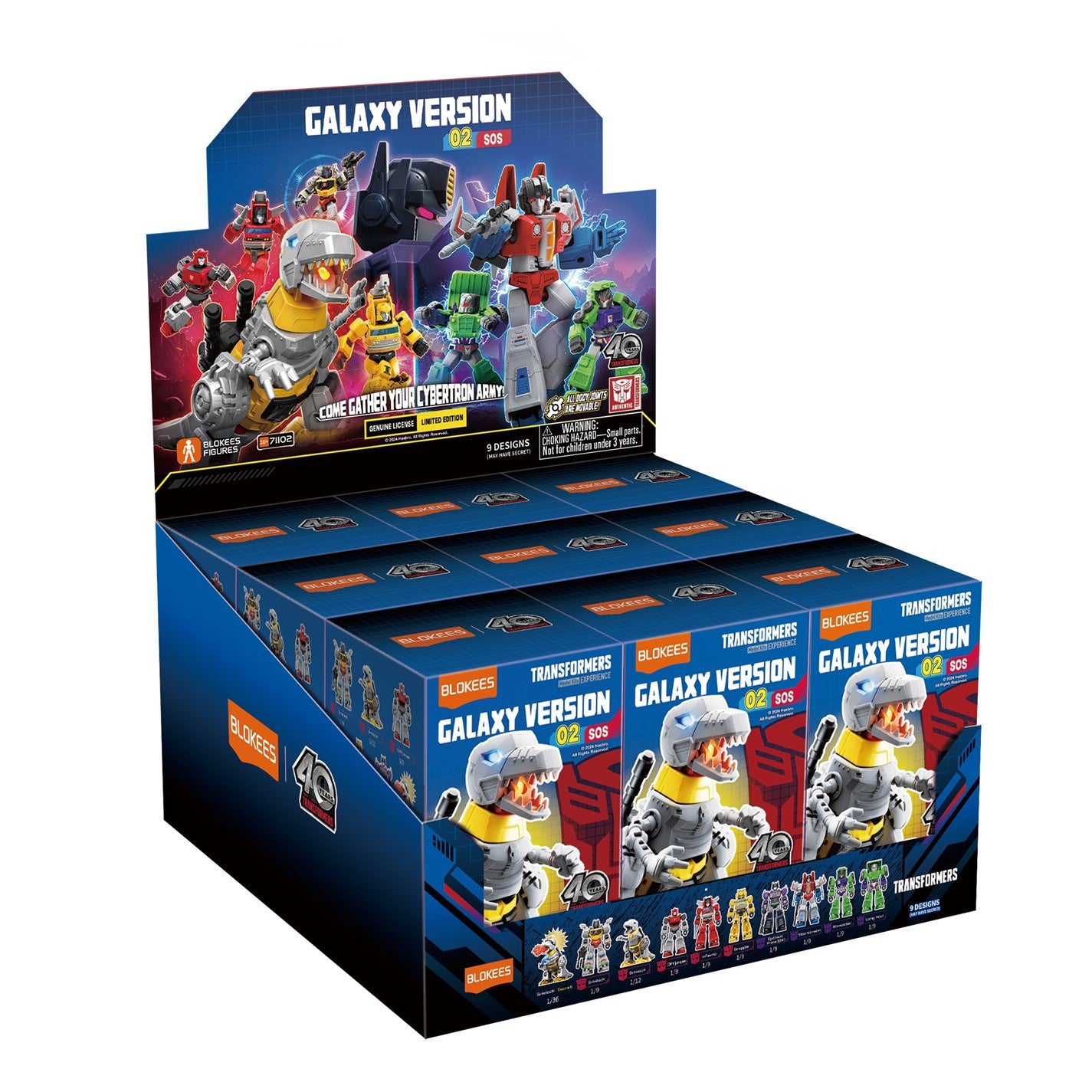 Blokees Transformers Model Kits - Galaxy Version #02 SOS Mystery Box (Set of 9 Collectible Figures) | Perfect for Action Figure Collectors & Sci-Fi Fans | Display, Play or Gift for Transformers Enthusiasts