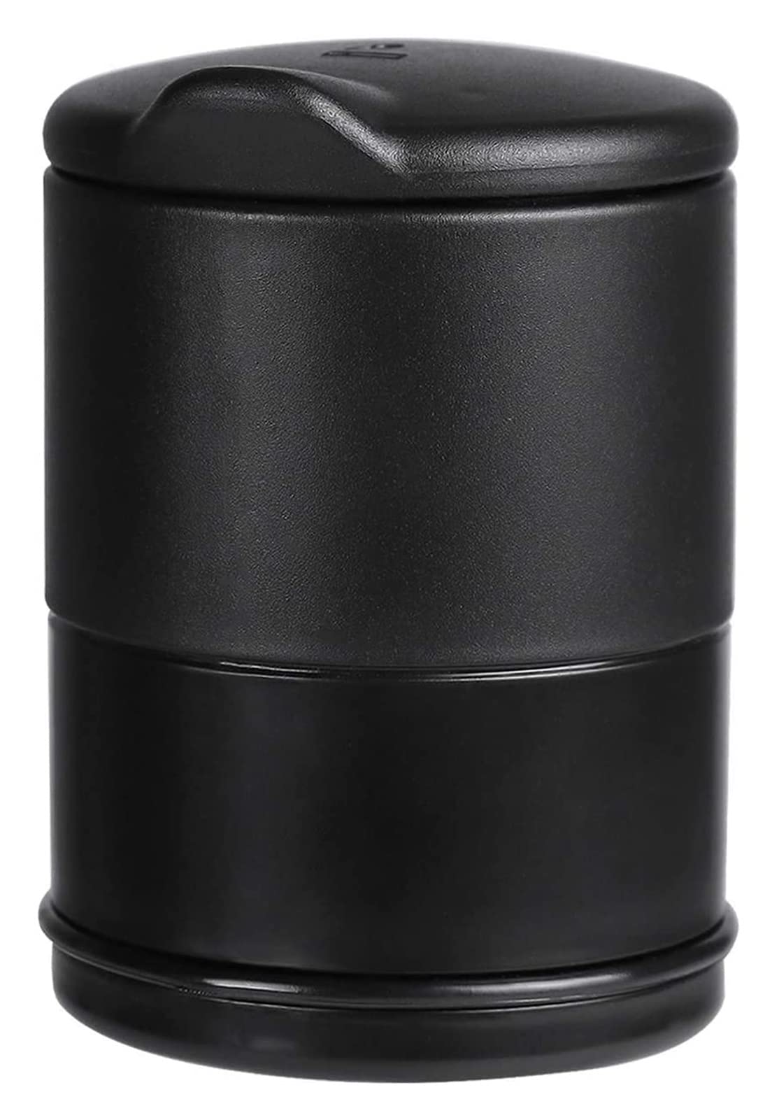 KSDCDF Detachable Stainless Steel Car Ashtray with Lid & Blue LED Light - Fits Most Car Cup Holders (Black) | Easy Clean Up for Smokers | Perfect for Road Trips & Commuting