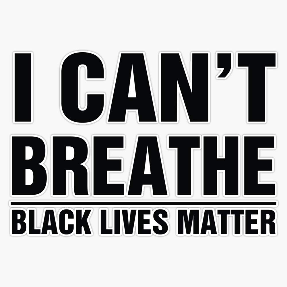 Black Lives Matter 'I Can't Breathe' Vinyl Bumper Sticker - 5 Inch Waterproof Decal for Cars, Laptops & Protest Signs | Show Your Support for Social Justice Movements