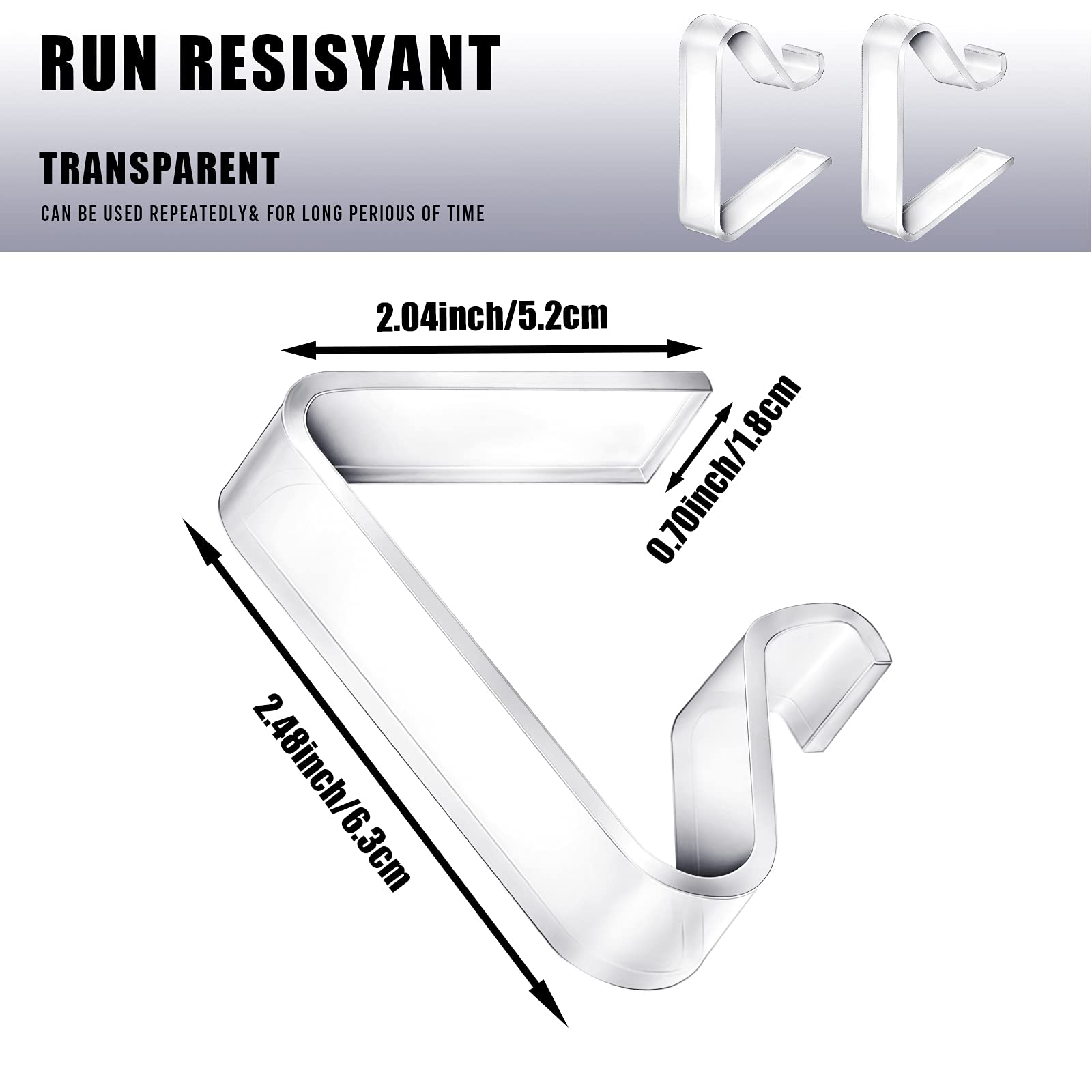 Upgraded Transparent Clear Tablecloth Clips - Plastic Tablecloth Holders for Indoor Outdoor Use - Perfect for Christmas, Home, Wedding, Party & Picnic - Secure Table Cover for Any Occasion