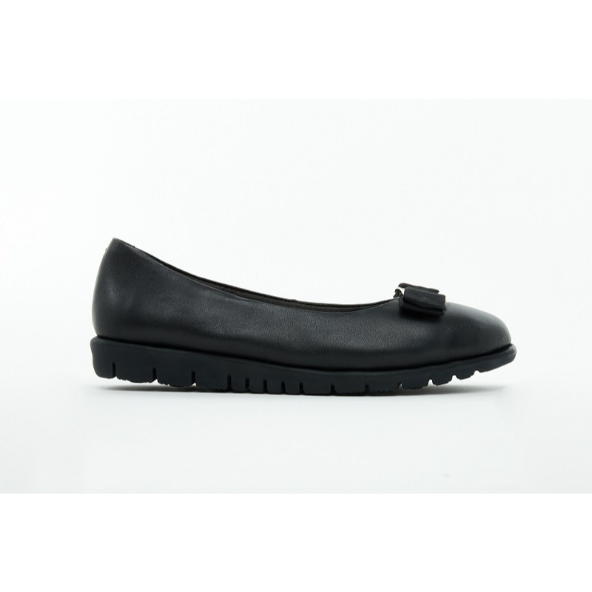 Barani Leather Pumps Ballet Flats with Fixed Buckle - Women's Comfortable Dress Shoes for Work & Party - Size 33 Black (8841) - Perfect for Office, Wedding & Formal Occasions
