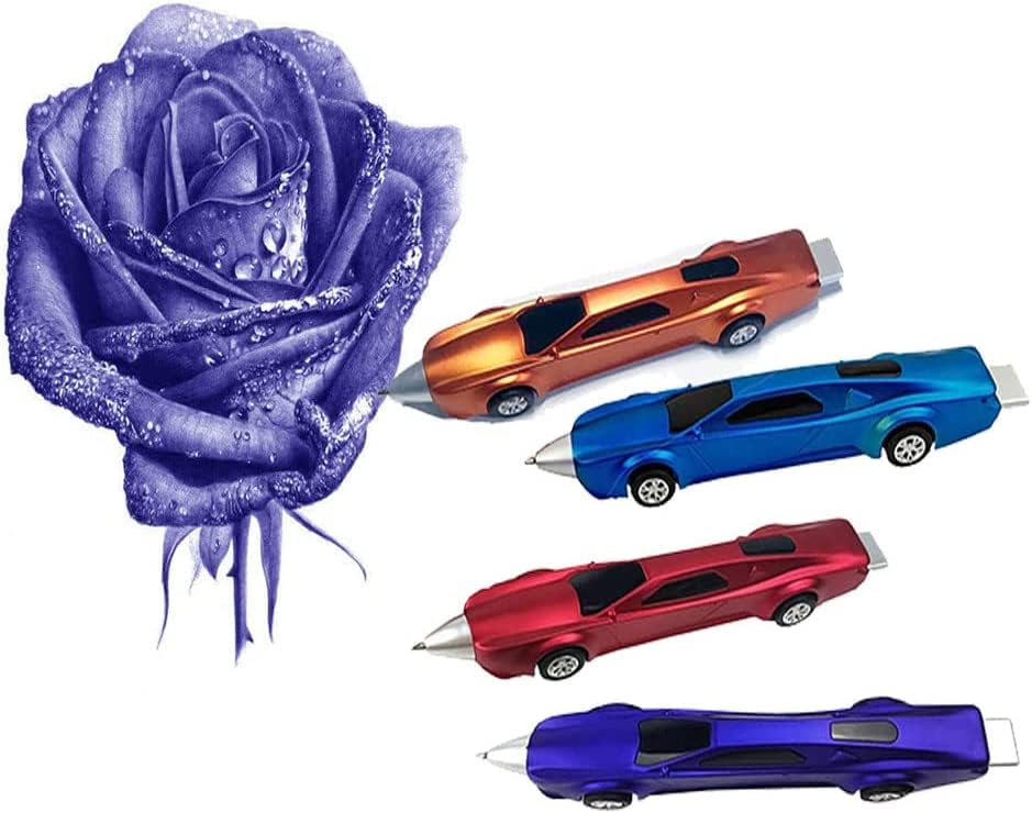 4PCS Sports Car Ballpoint Pens - Fun Novelty Pens for Kids, Cool Racing Car Design, Blue Ink - Perfect for School Supplies, Gifts for Children & Car Enthusiasts | Great for Classroom, Birthday Parties & Office Use