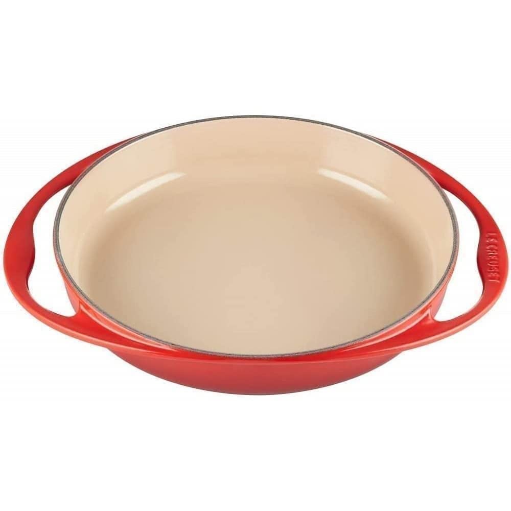 Le Creuset Enameled Cast Iron Tatin Dish 2 Quart - Cherry Red Oven-to-Table Bakeware for Apple Tarts, Cobblers & Family Dinners