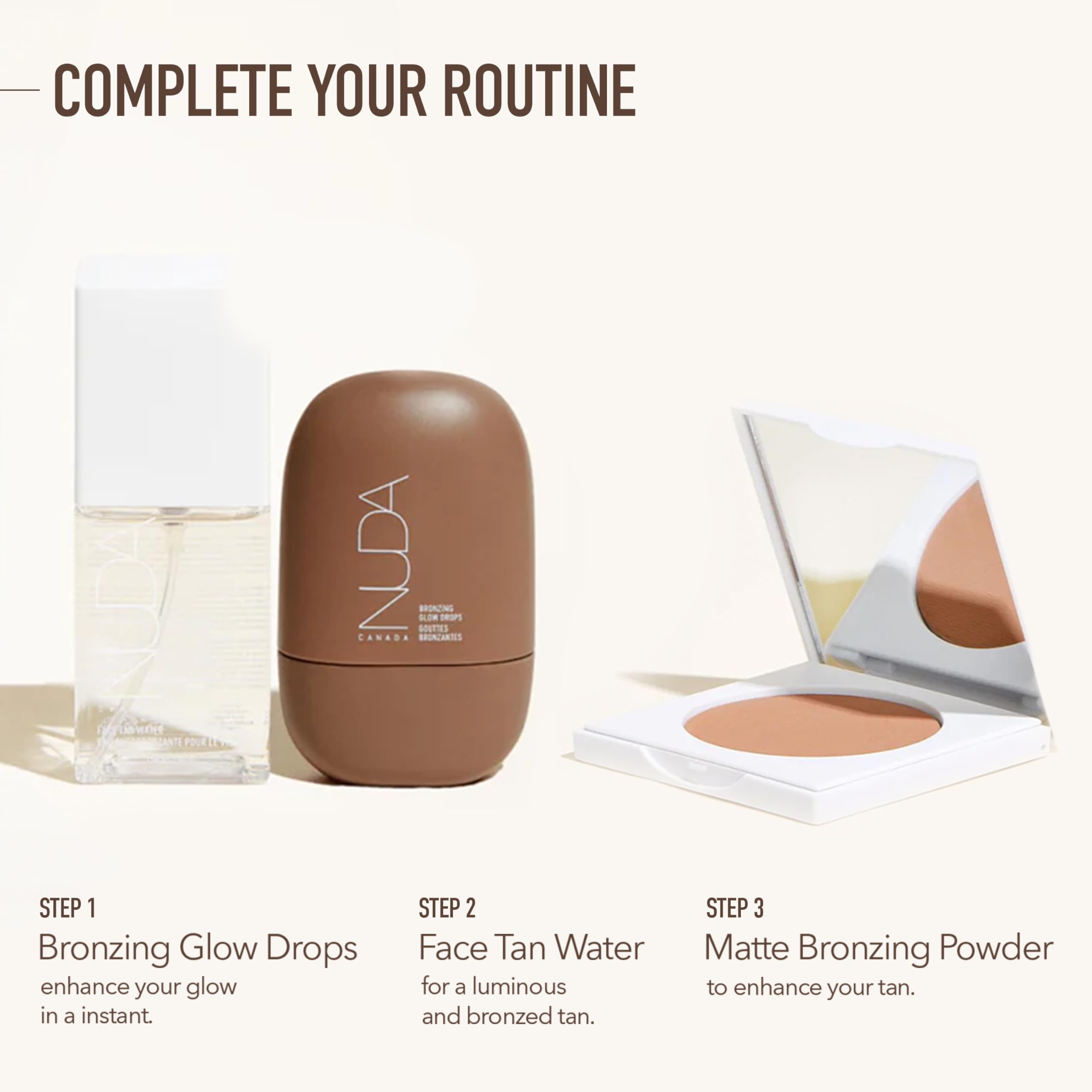 Nuda Matte Bronzer Powder - Long-Lasting Natural Tan Bronzer for Fair to Medium Skin | Vegan & Cruelty-Free Contouring Makeup for Cheeks & Nose | Perfect for Everyday Wear, Beach Vacations & Photo Shoots
