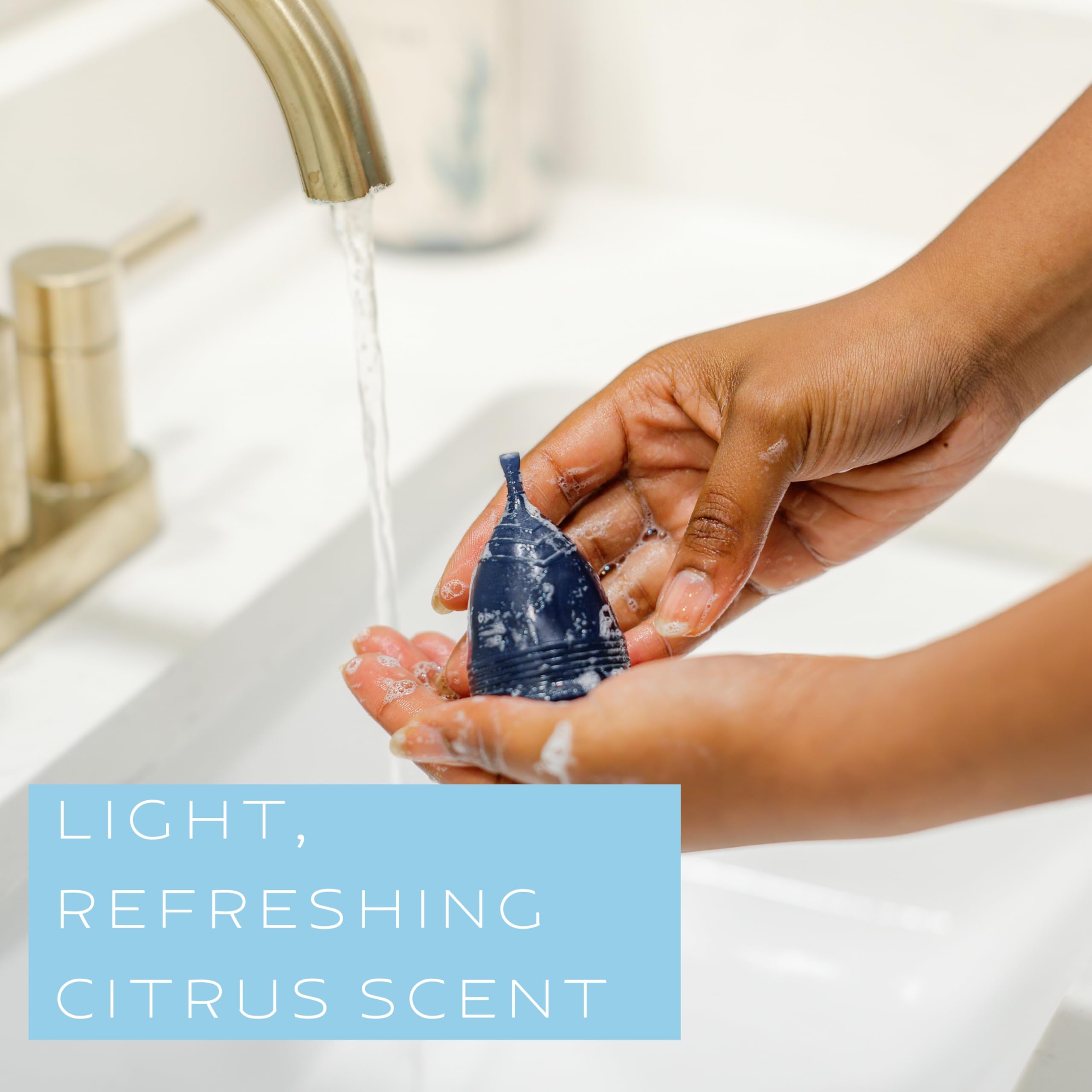 Organic pH-Balanced Menstrual Cup Wash Gel - Natural & Gentle Cleaner for Period Cups & Discs - Travel Size 2.5oz - Ideal for Home Use, Travel & On-the-Go Sterilization