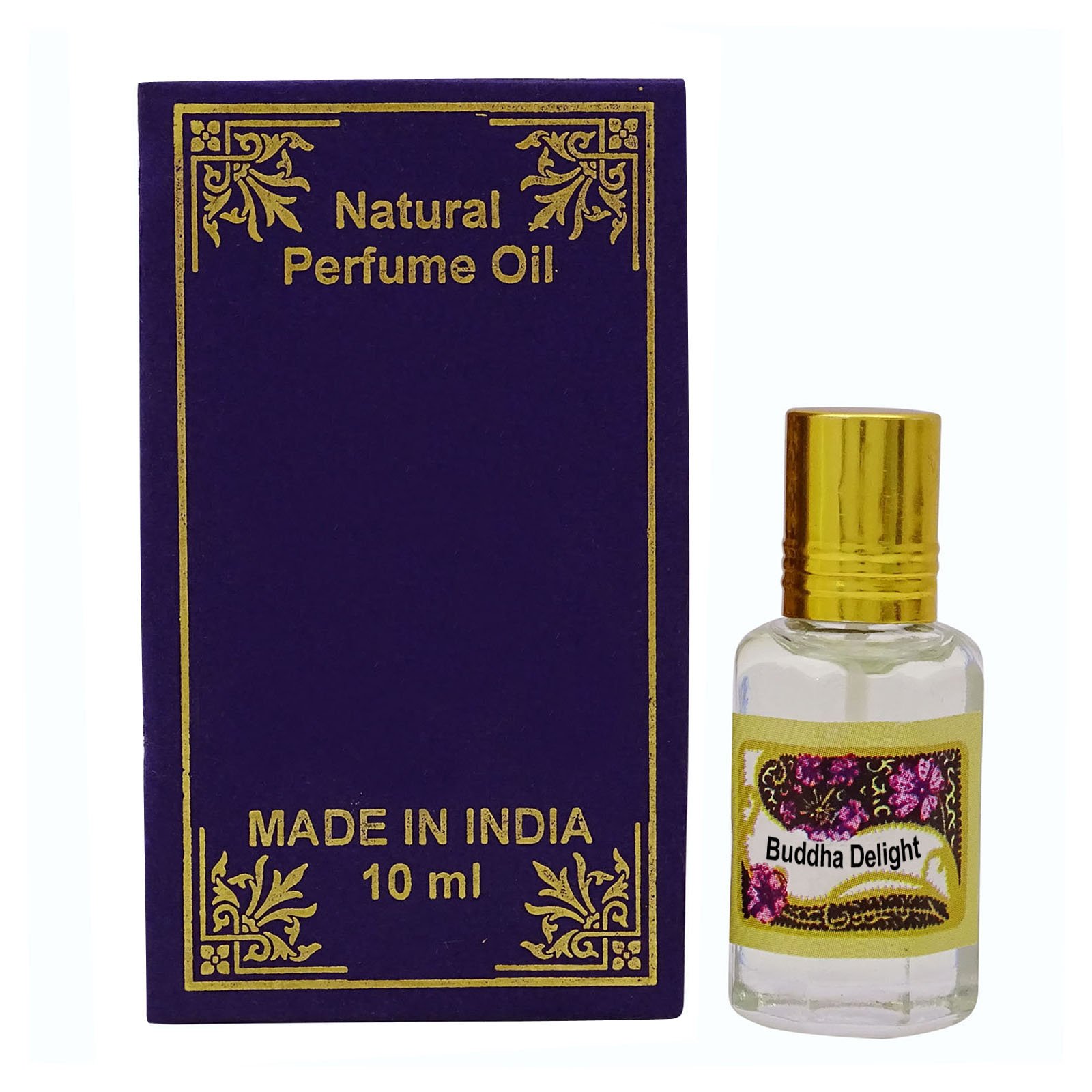 10ml Buddha Delight Fragrance Oil - 100% Pure Natural Essential Oil for Aromatherapy, Massage & Home Diffuser | Floral Scented Perfume Oil in Purple Bottle