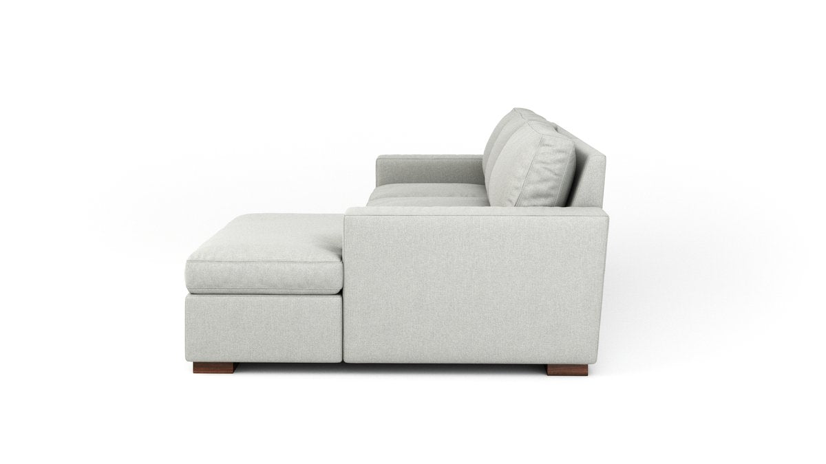 Extra Deep Couch Potato Sofa with Chaise Lounge - Comfortable Sectional Couch for Living Room, Family Room & Home Theater Relaxation