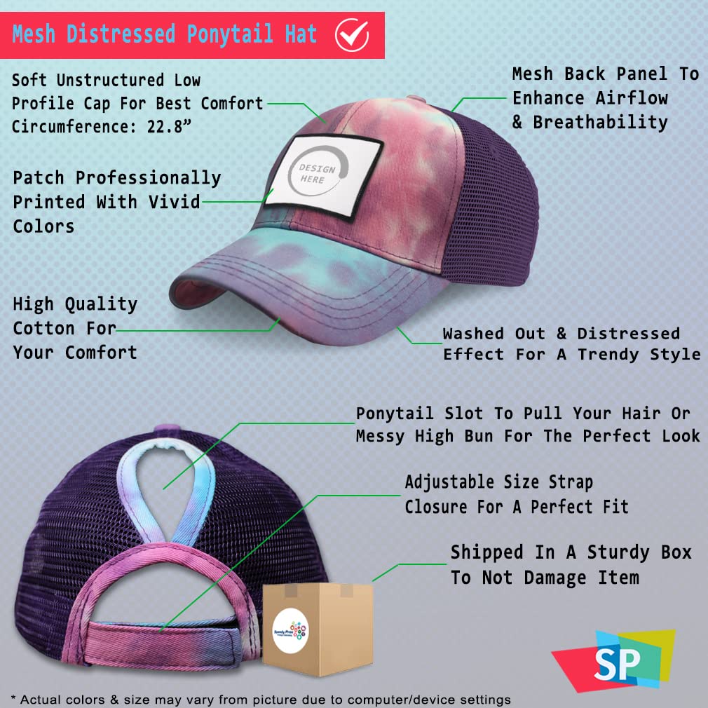 Women's High Ponytail Cap with 'I Need Coffee' Text - Funny Food & Beverage Coffee Lover Hat for Running, Gym, Workouts & Casual Wear