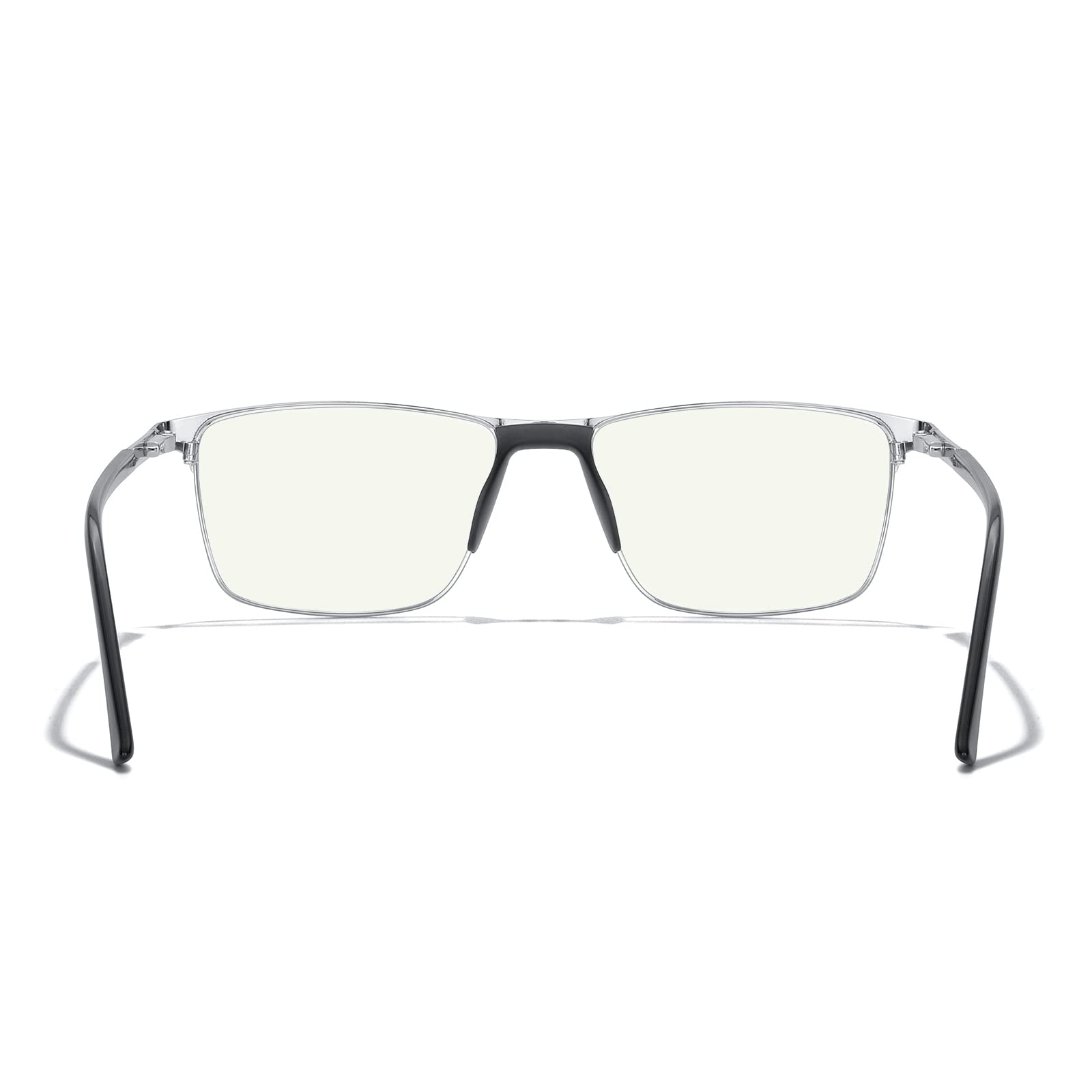 Blue Light Blocking Glasses for Men - Fashion Metal Frame Reading Glasses with Spring Hinge - Reduce Eye Strain for Computer Work & Night Reading