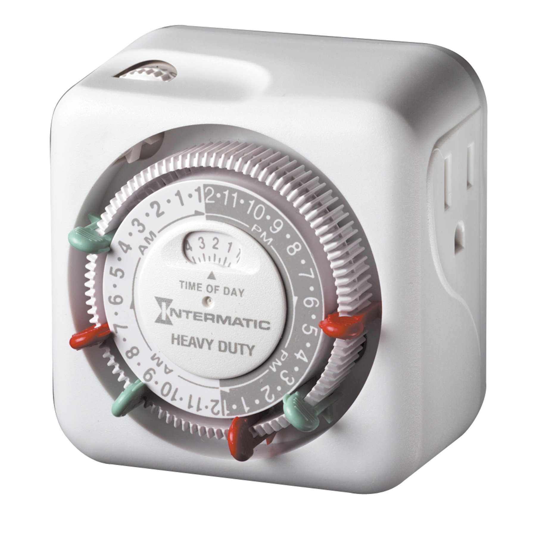 Intermatic TN311 15 Amp Heavy Duty Indoor Timer Switch - Grounded Outlet for Christmas Lights, Home Decor & Appliances | Perfect for Holiday Decorations, Indoor Lighting & Electrical Safety