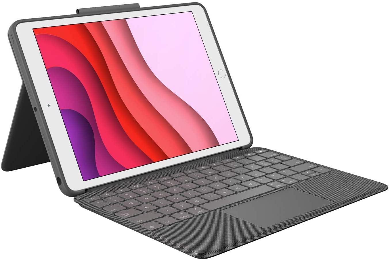 Logitech Combo Touch Keyboard Case with Trackpad for iPad 7th/8th/9th Gen - Wireless, Kickstand, Smart Connector (Renewed, Graphite) | Perfect for Work, Study & Travel
