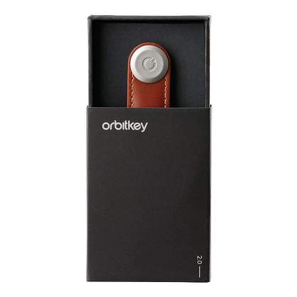 Orbitkey Leather 2.0 Key Organizer - Premium Minimalist Key Holder for Men & Women (Blush Pink) | Compact Keychain Wallet for Home, Office & Travel Accessories