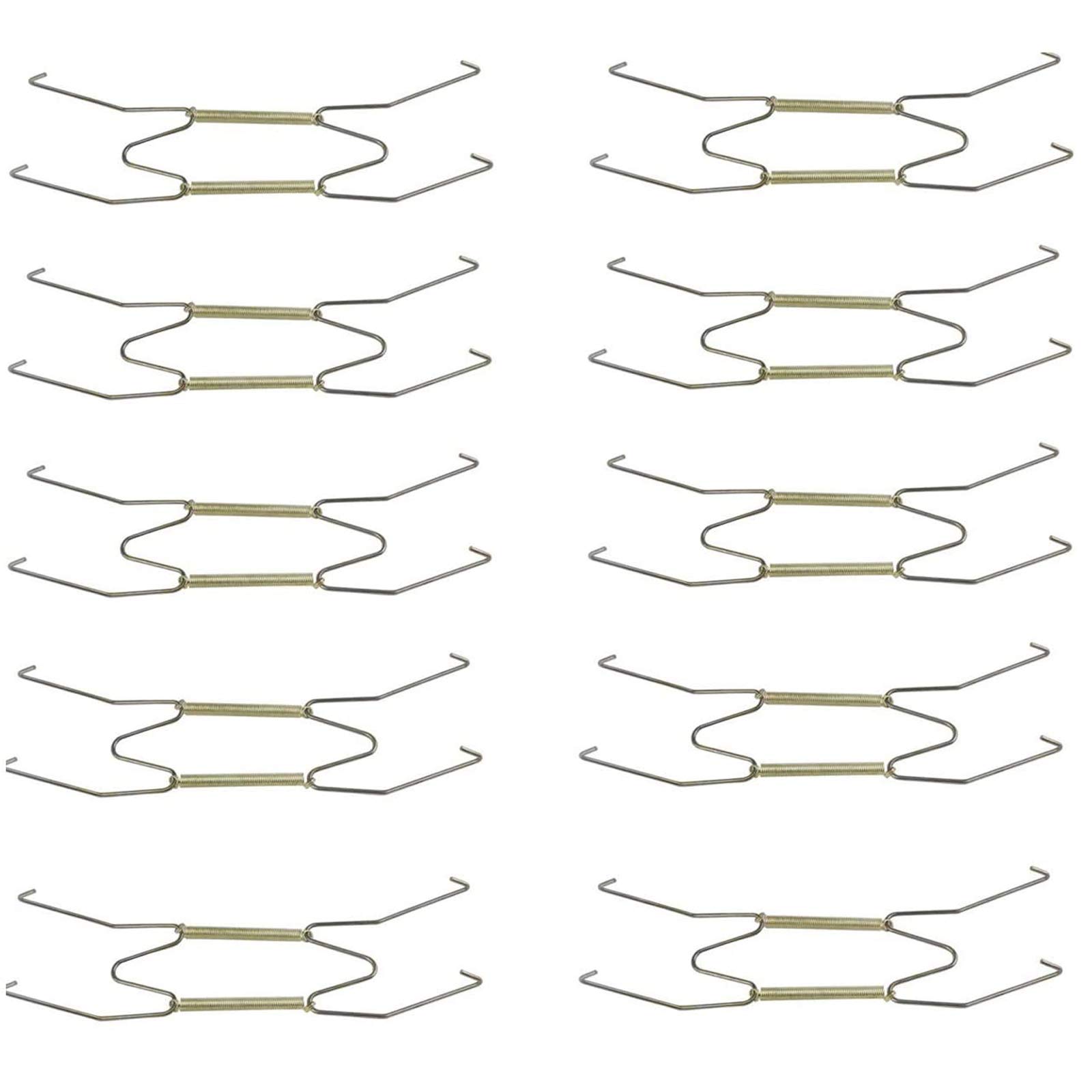 TIHOOD 10-Pack 8 Inch Invisible Wall Plate Hangers - Brass Coated Plate Display Hooks for 7.5
