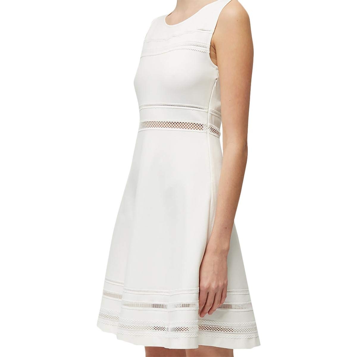 French Connection Women's Lula Stretch Dress - Summer White Size 4 | Flowy Casual & Party Wear for Women | Perfect for Beach Vacations, Date Nights & Summer Weddings