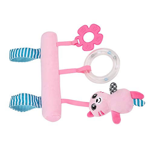 Durable Baby Stroller Hanging Toys - Cute Cartoon Animal Tape Design for Crib & Stroller (Pink Kitten) | Perfect for Newborns & Infants to Stimulate Visual Development During Walks & Naptime