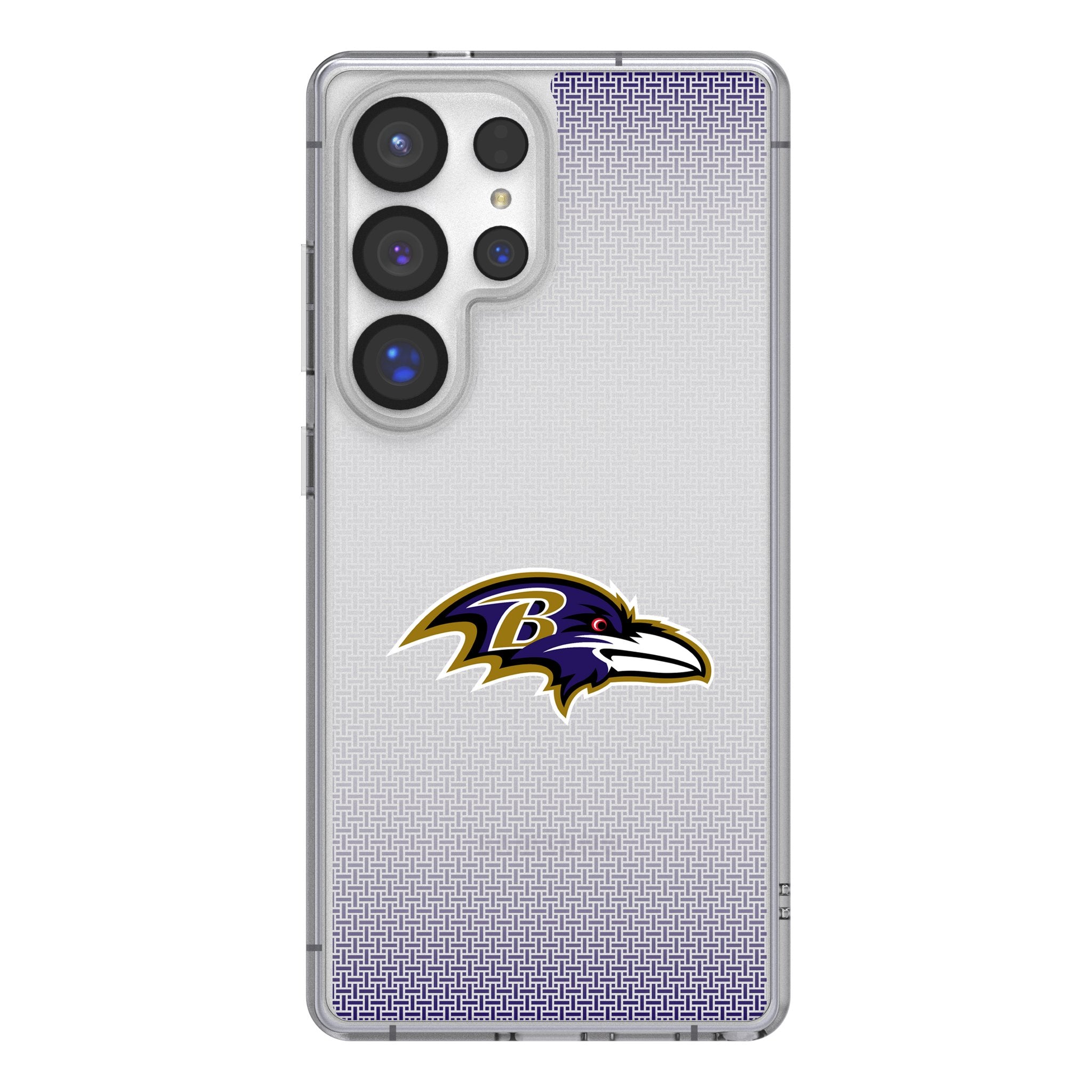 Baltimore Ravens Linen Clear Phone Case for Samsung Galaxy S21/S22/S23 - Slim Protective Cover with Team Logo - Perfect for Game Day & Everyday Use