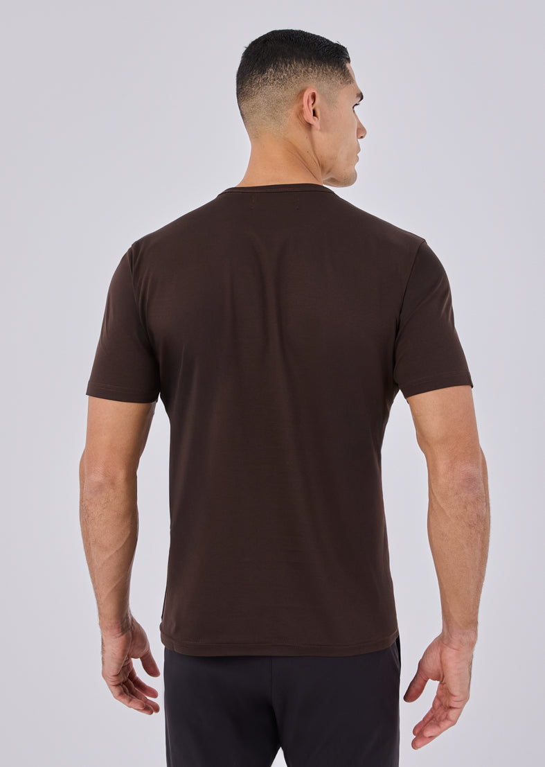 Premium Men's Mercerized Cotton T-Shirt in Coffee Brown - Soft & Breathable for Casual Wear, Gym, and Everyday Comfort