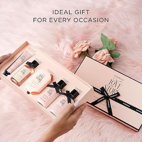 Luxury Bath and Body Care Gift Set for Men & Women - 5 Piece Vegan Kit with Bath Salt, Body Wash, Lotion, Soap & Hand Cream | Premium Spa Gift Box for Relaxation, Anniversary & Holidays