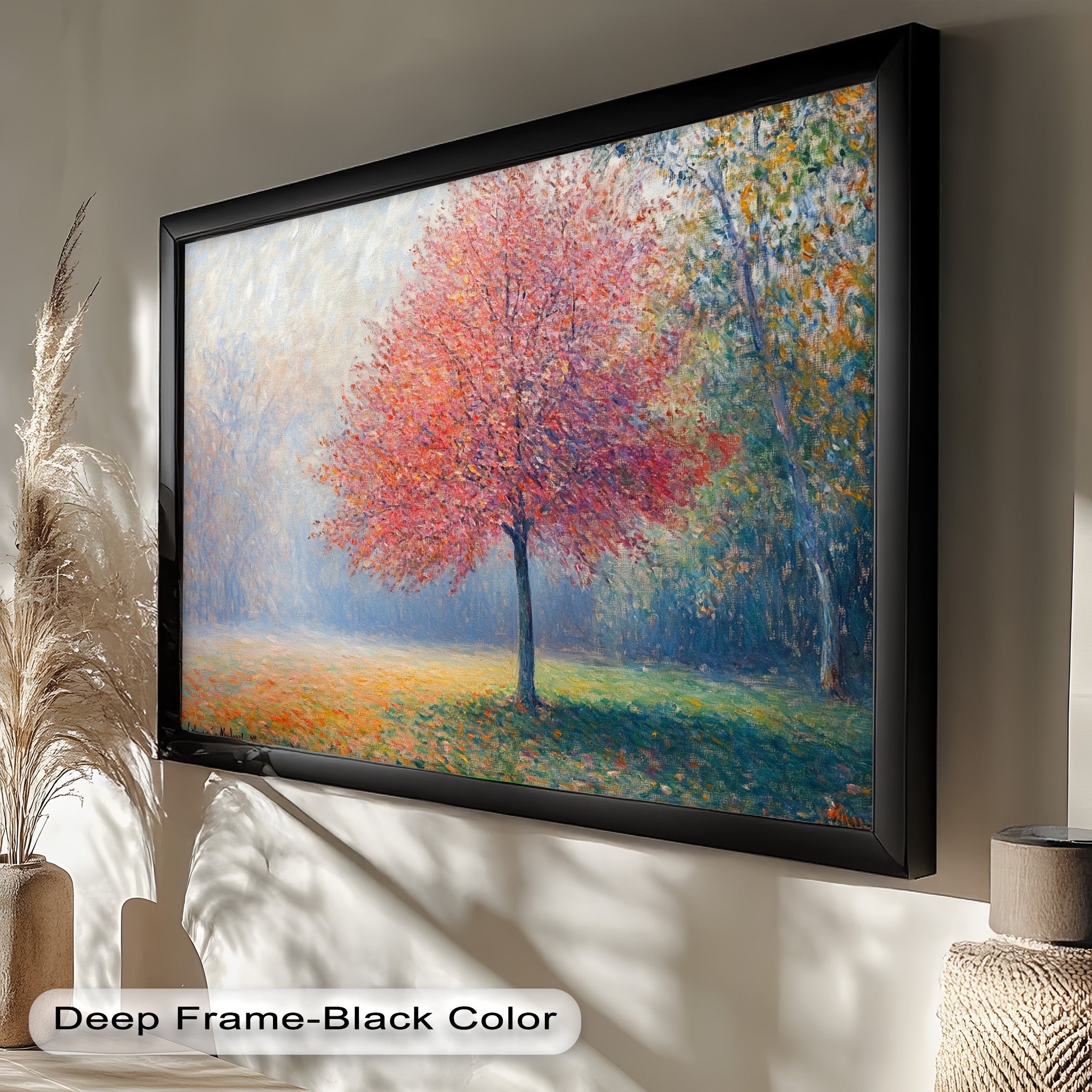 Autumn Radiance Impressionist Oil Painting - Handmade Landscape Artwork for Home Decor, Office Wall, Living Room & Gift