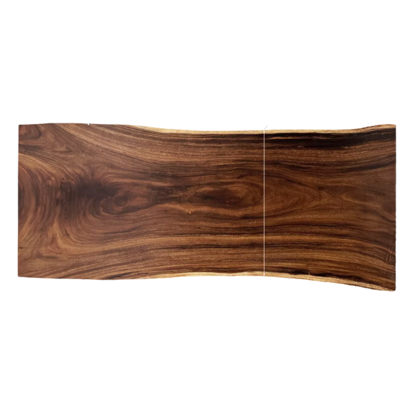 Premium Black Walnut Solid Wood Dining Table with Natural Edge - Large Top for Kitchen, Dining Room & Home Decor