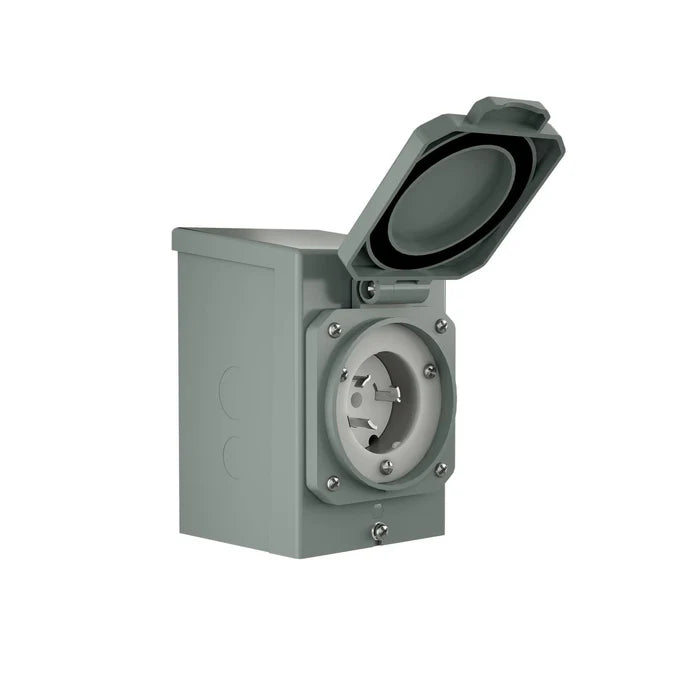 Natures Generator 50A Power Inlet Box - Heavy Duty Weatherproof Outdoor Electrical Panel for Solar Generators & RV Power Hookups - Perfect for Off-Grid Living, Emergency Backup & Camping Power Supply