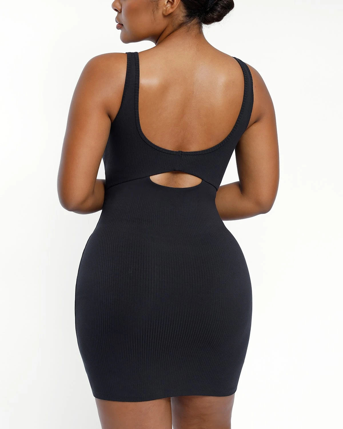 Stylish Cozy Ribbed Low Back Shaping Dress for Women - Perfect for Date Night, Parties & Special Occasions