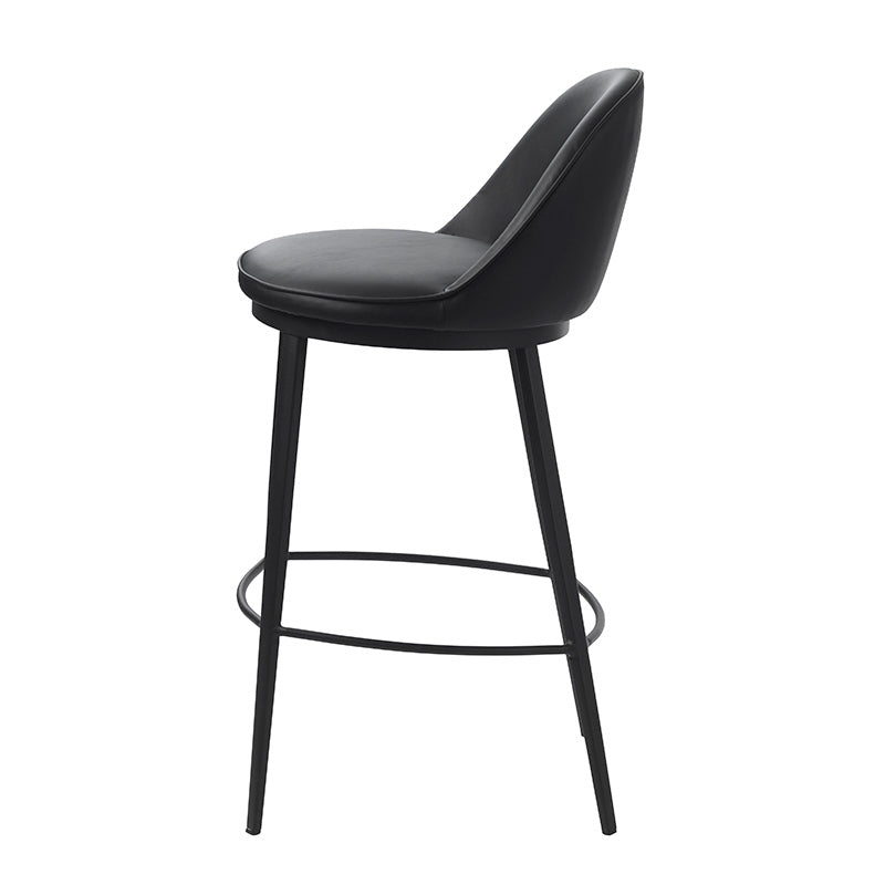 GAIN Counter Stool - Modern Black Bar Stool for Kitchen Island, Breakfast Nook & Home Decor | Adjustable Height & Comfortable Seating