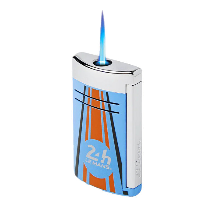 ST Dupont Le Mans Maxijet Orange & Chrome Luxury Lighter - Premium Windproof Butane Lighter for Cigars, Cigarettes & Outdoor Use