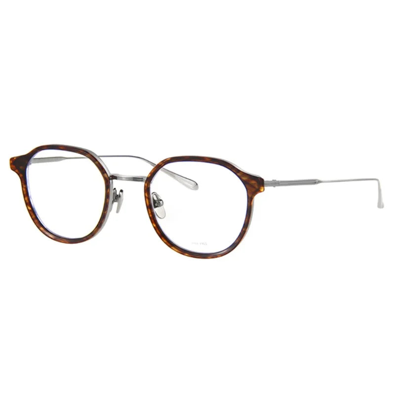Stylish Aimee Unisex Full Rim Round Titanium Acetate Eyeglasses Frame 2241 - Lightweight & Durable for Work, Reading & Everyday Wear
