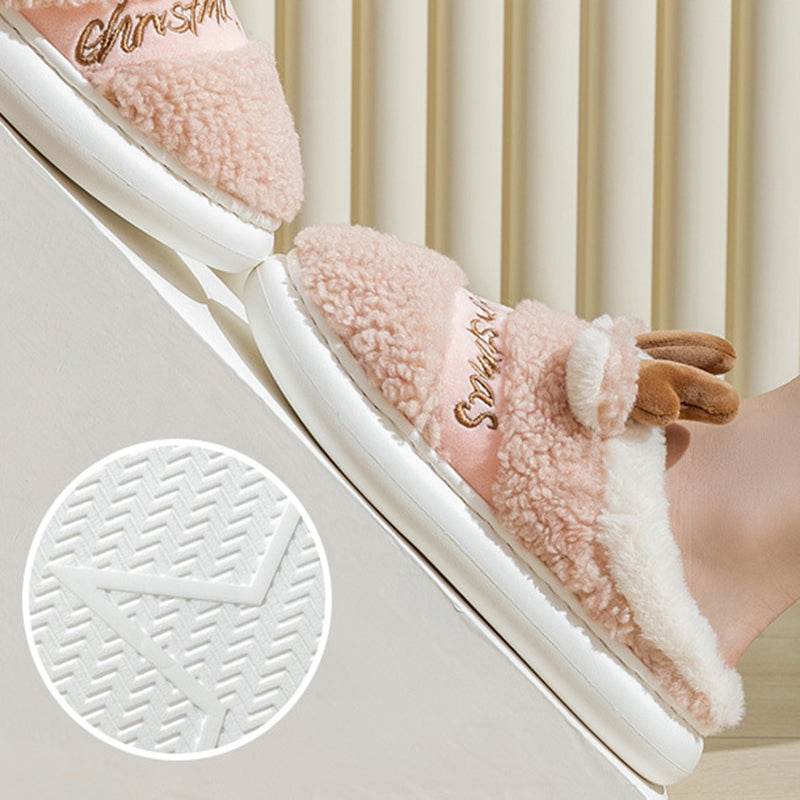 Santa's Snuggle Warm Fuzzy Slippers for Women & Men - Cozy Christmas House Shoes with Non-Slip Sole - Perfect for Winter Holidays, Gift Giving & Relaxing at Home