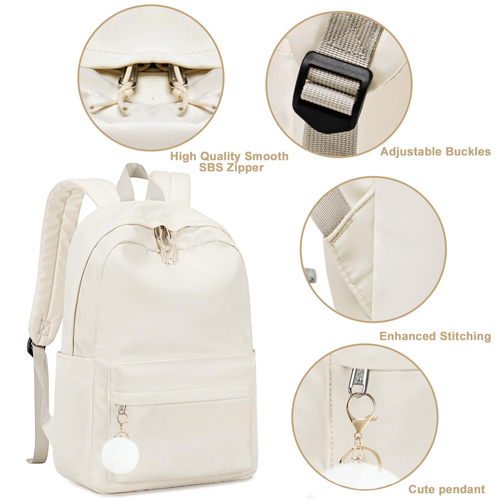 Bluboon Durable School Backpack for Kids & Teens - Lightweight Laptop Bookbag for Girls, Boys & Women - Perfect for School, Travel & Work Gifts