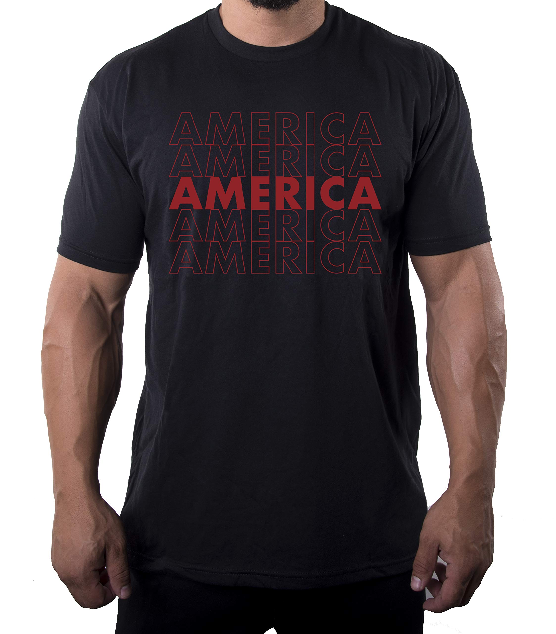 Men's Patriotic USA Flag T-Shirts - American Pride Graphic Tees for Casual Wear & Independence Day Celebrations