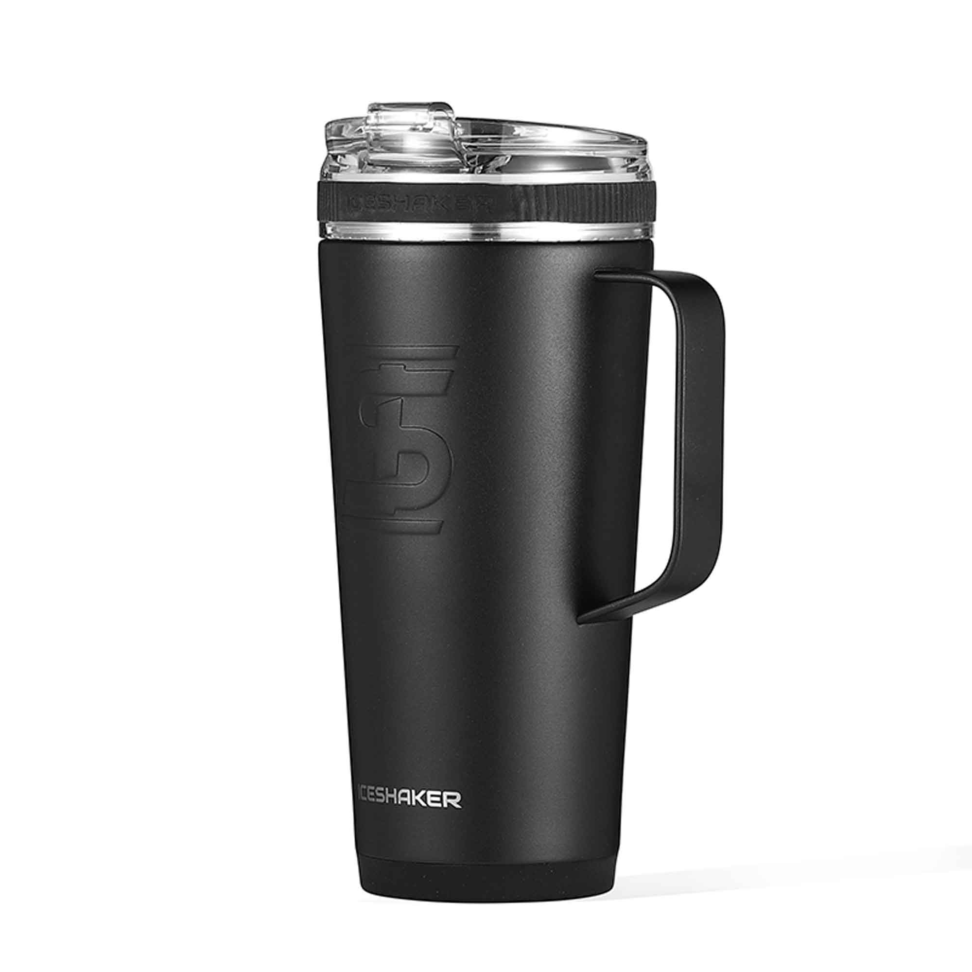 26oz Flexible Water Bottle with Handle - Leak Proof & Durable for Gym, Hiking & Outdoor Activities - Black