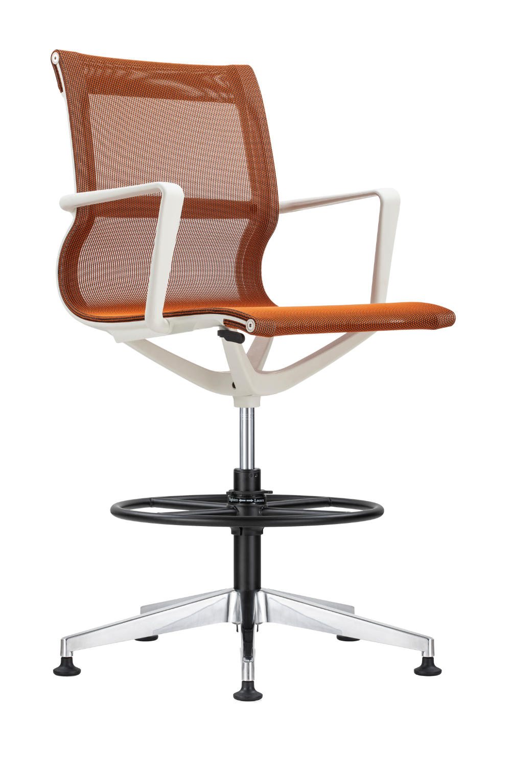 Eurotech Kinetic Stool - White Frame Designer Spider Mesh Ergonomic Chair (EH301W) | Perfect for Home Office, Gaming & Modern Workspaces
