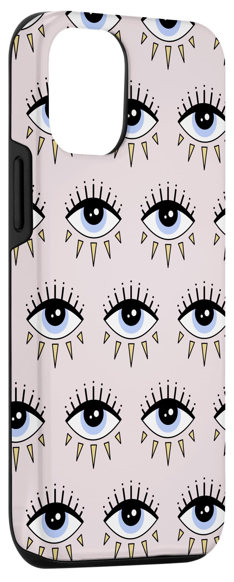 Evil Eye iPhone 12/12 Pro Phone Case - Protective Amulet Cover with Good Vibes Karma Design for Women & Men - Perfect for Travel, Work & Daily Protection