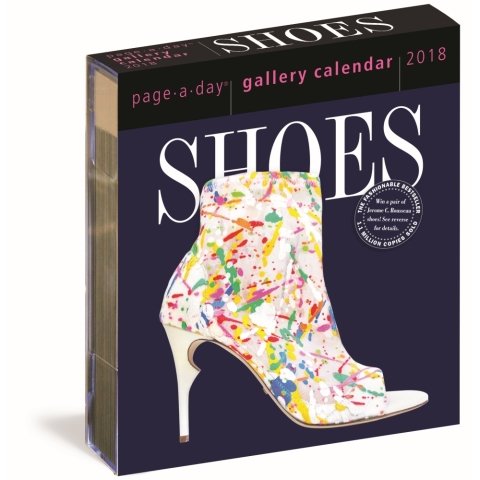 2018 Shoes Gallery Desk & Box Calendar - Stylish Footwear Themed Planner for Office, Home, or Gift Use
