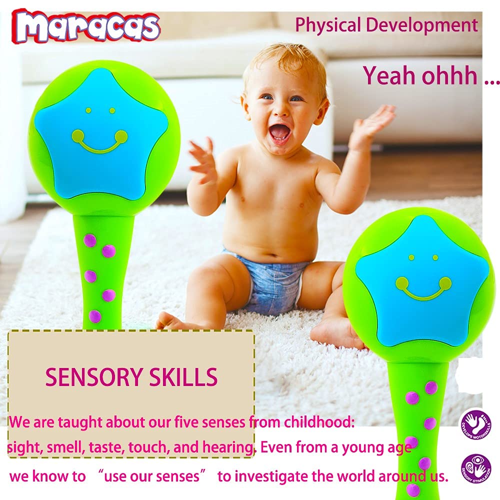 ISEE Baby Musical Maracas - Toddler Learning Toy for 2 Year Olds | First Instrument for Playtime & Early Development