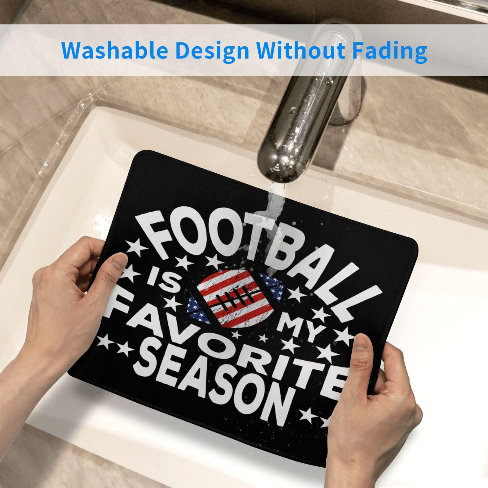 SIYTUAU Football Themed Mouse Pad - Waterproof, Non-Slip Rubber Gaming Mousepad (10x12 inches) for Office & Laptop Use - Perfect for Football Fans, Gamers & Work Desks