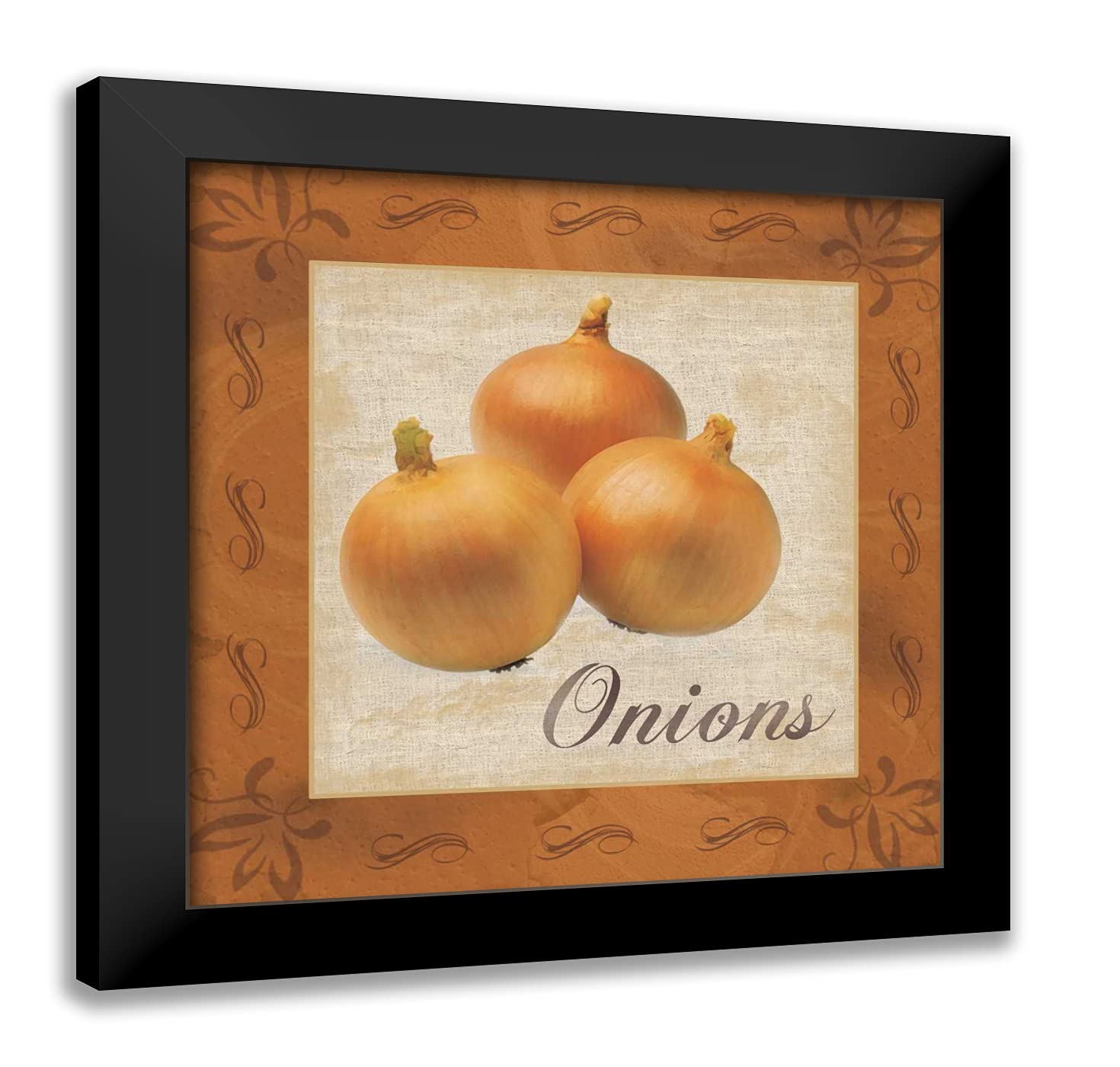 20x20 Black Modern Framed Art Print 'Onions' by Lauren Gibbons - Perfect for Living Room, Bedroom & Office Wall Decor