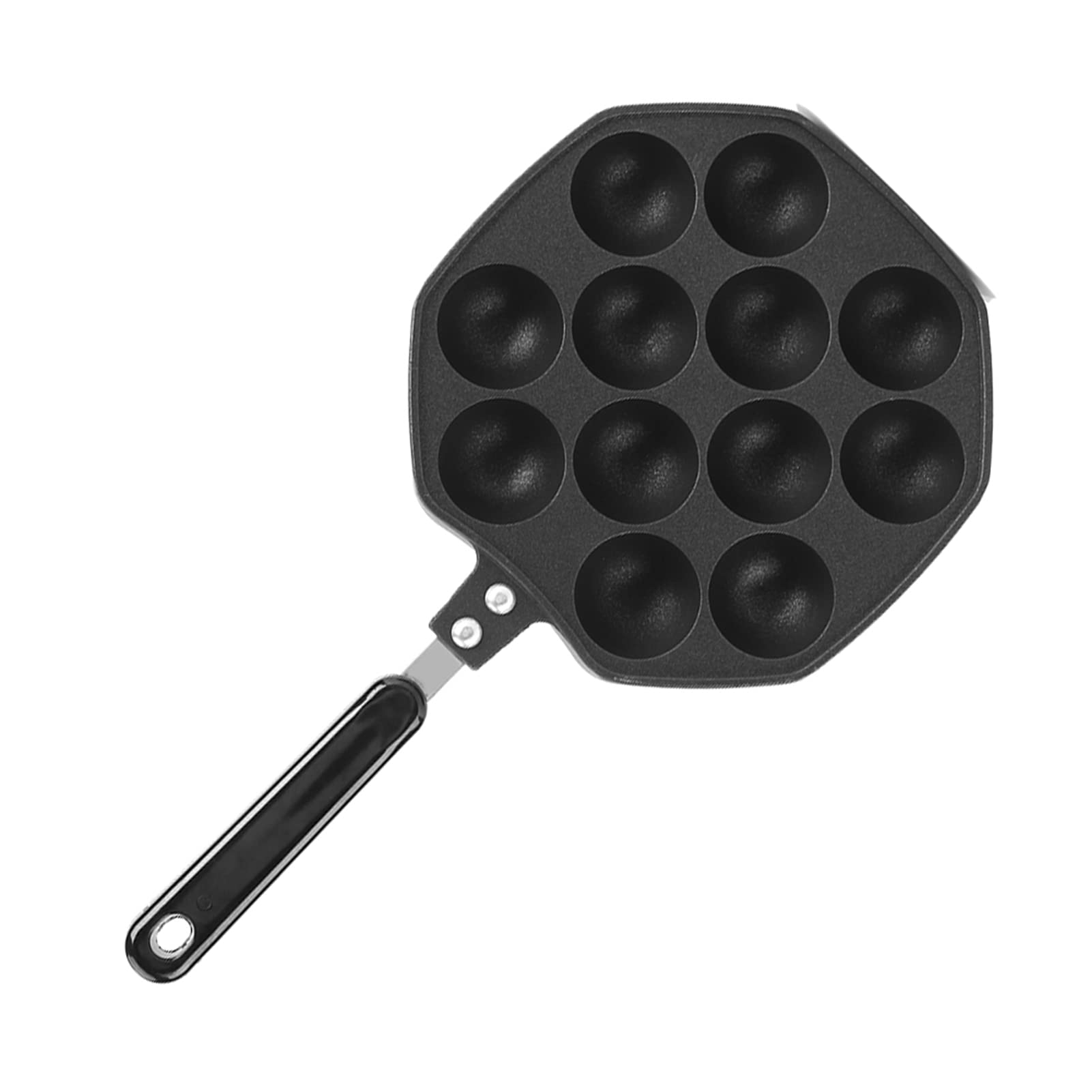 Non-Stick Aluminum Egg Waffle Pan & Takoyaki Maker - 12 Cavity Octopus Ball Grill for Perfect Pancake Balls, Puffs & Japanese Street Food | Ideal for Home Cooking, Party Snacks & Asian Cuisine Lovers