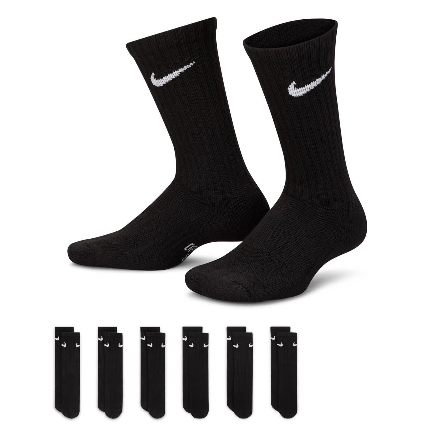 Nike Everyday Kids' Socks - Soft & Comfortable Cotton Crew Socks for Boys & Girls - Perfect for School, Sports & Daily Wear