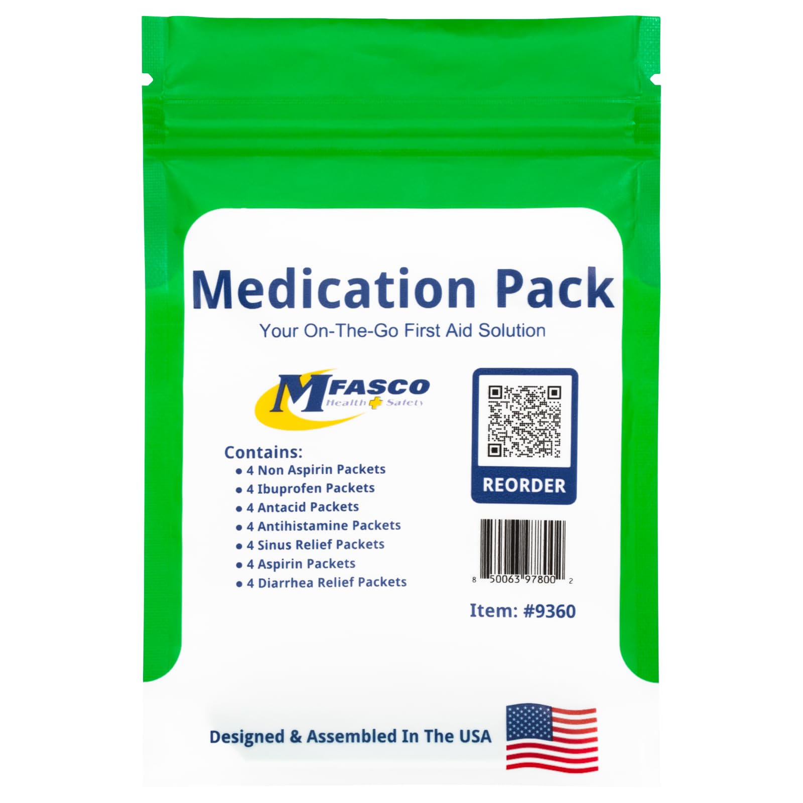 First Aid Kit Refill Supplies - 100-Piece Medication Pack for Small Kits & Travel | Emergency Preparedness for Home, Office & Outdoor Adventures