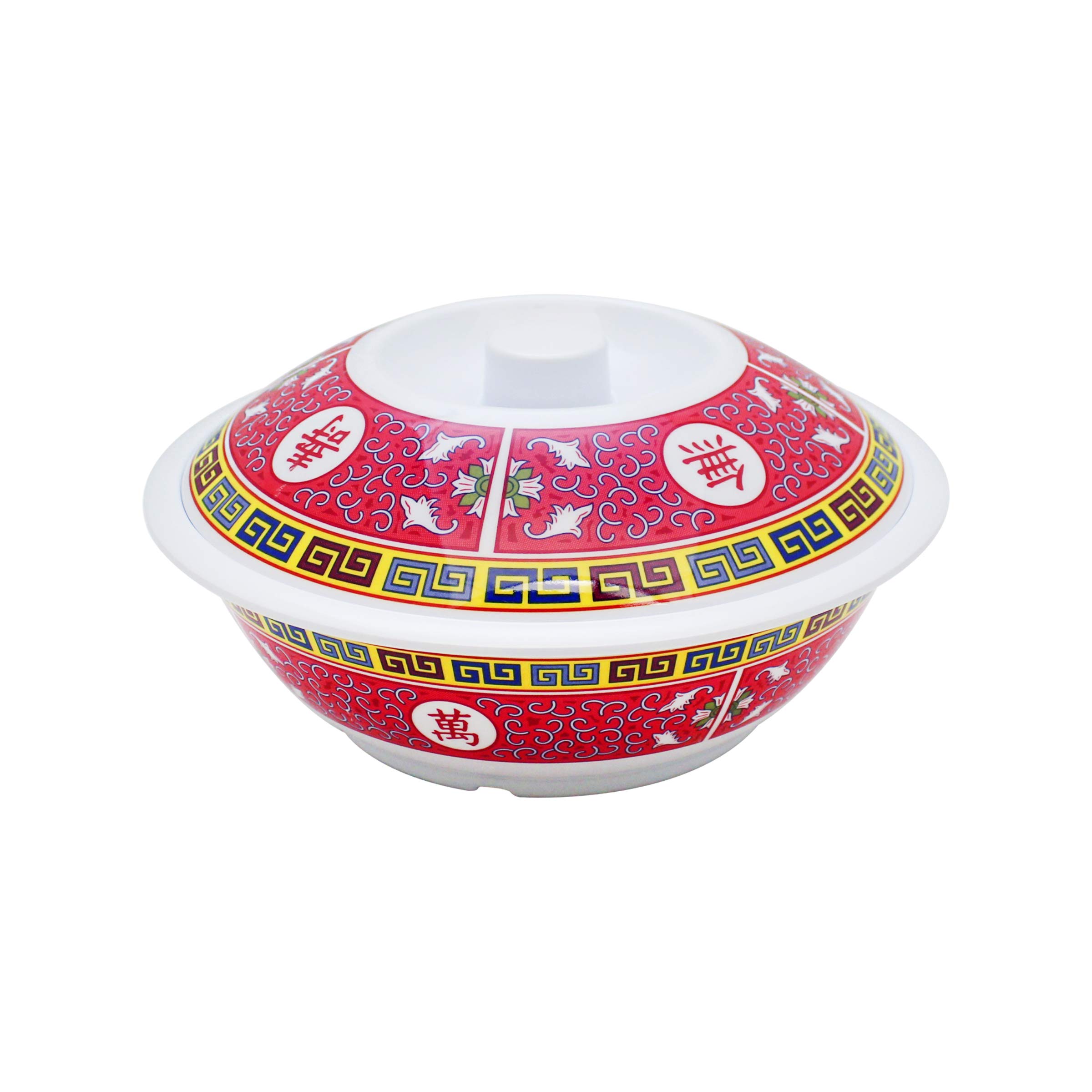 Premium 80 oz Melamine Serving Bowl with Lid - Durable & Lightweight 11