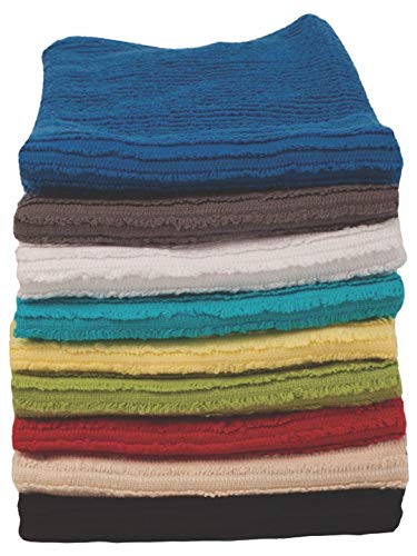 Premium Ridged Terry Cotton Dish Towels - Super Absorbent Kitchen Towels for Washing & Drying Dishes | Reusable & Machine Washable | Aquamarine Color | Perfect for Daily Kitchen Cleaning, Dish Drying & Hand Wiping
