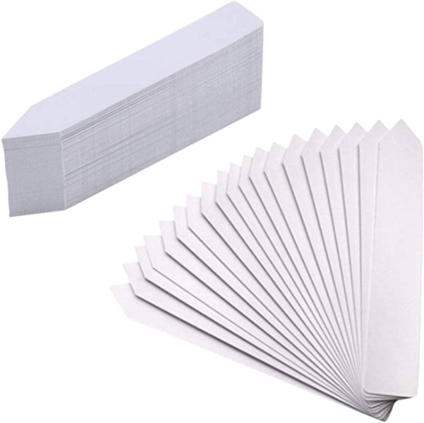 100-Pack White Plastic Plant Labels - Durable Flower & Garden Name Tags for Farmland, Pots & Gardening Supplies | Perfect for Organizing Herbs, Vegetables & Indoor Plants