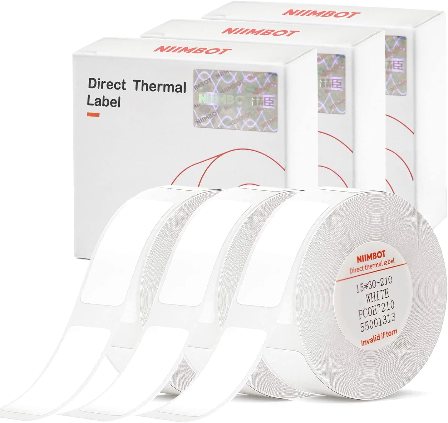 NIIMBOT D11/D110/D101 Label Printer Tape - 3 Rolls (0.59
