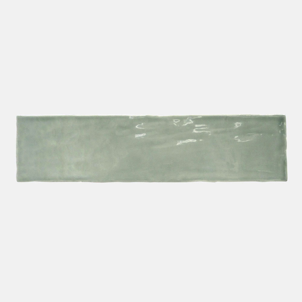 Evolution Sage 75x300 Glossy Subway Tile - Premium Ceramic Wall & Backsplash Tile for Kitchen, Bathroom & Shower - Easy to Clean & Install