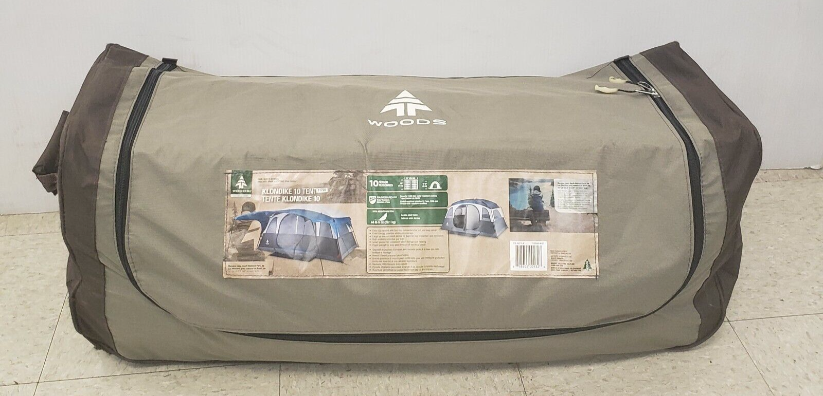 Woods 076 6071 4-Person Klondike Tent - Lightweight Waterproof Camping Tent for Family Outdoor Adventures, Hiking & Backpacking Trips