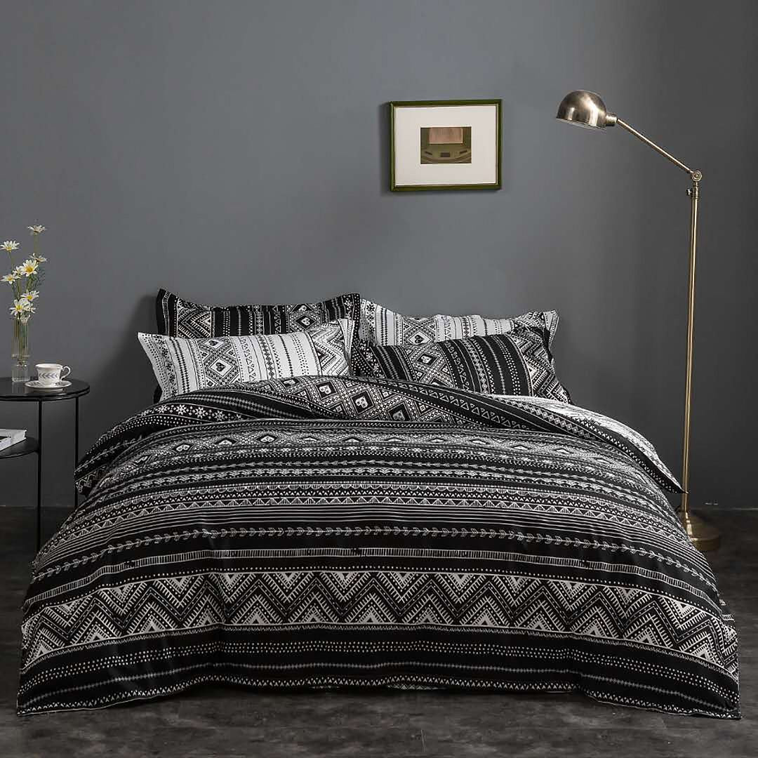 Hugo Reversible Super King Size Duvet Cover Set - Luxury Soft Bedding for Master Bedroom & Guest Room - Perfect for All Seasons Comfort